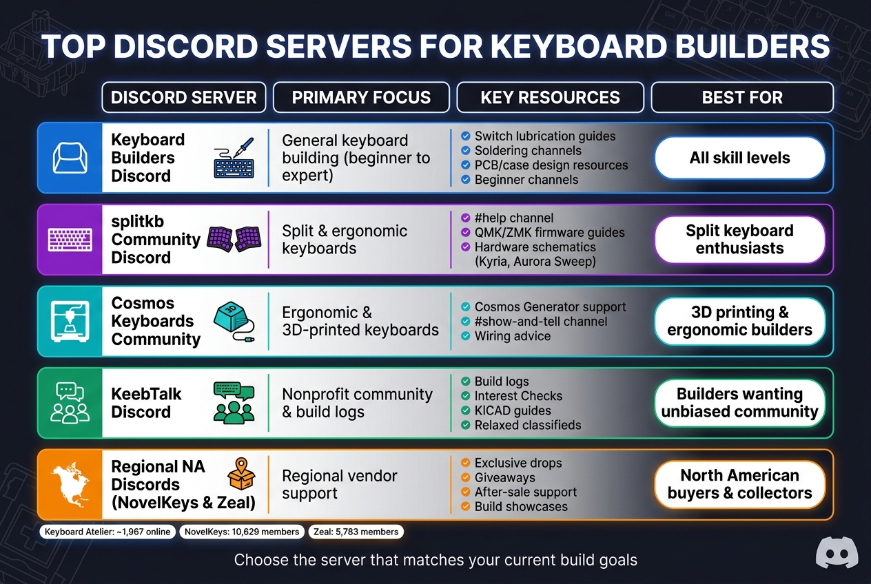 Top Discord Servers for Keyboard Builders: Quick Comparison Guide