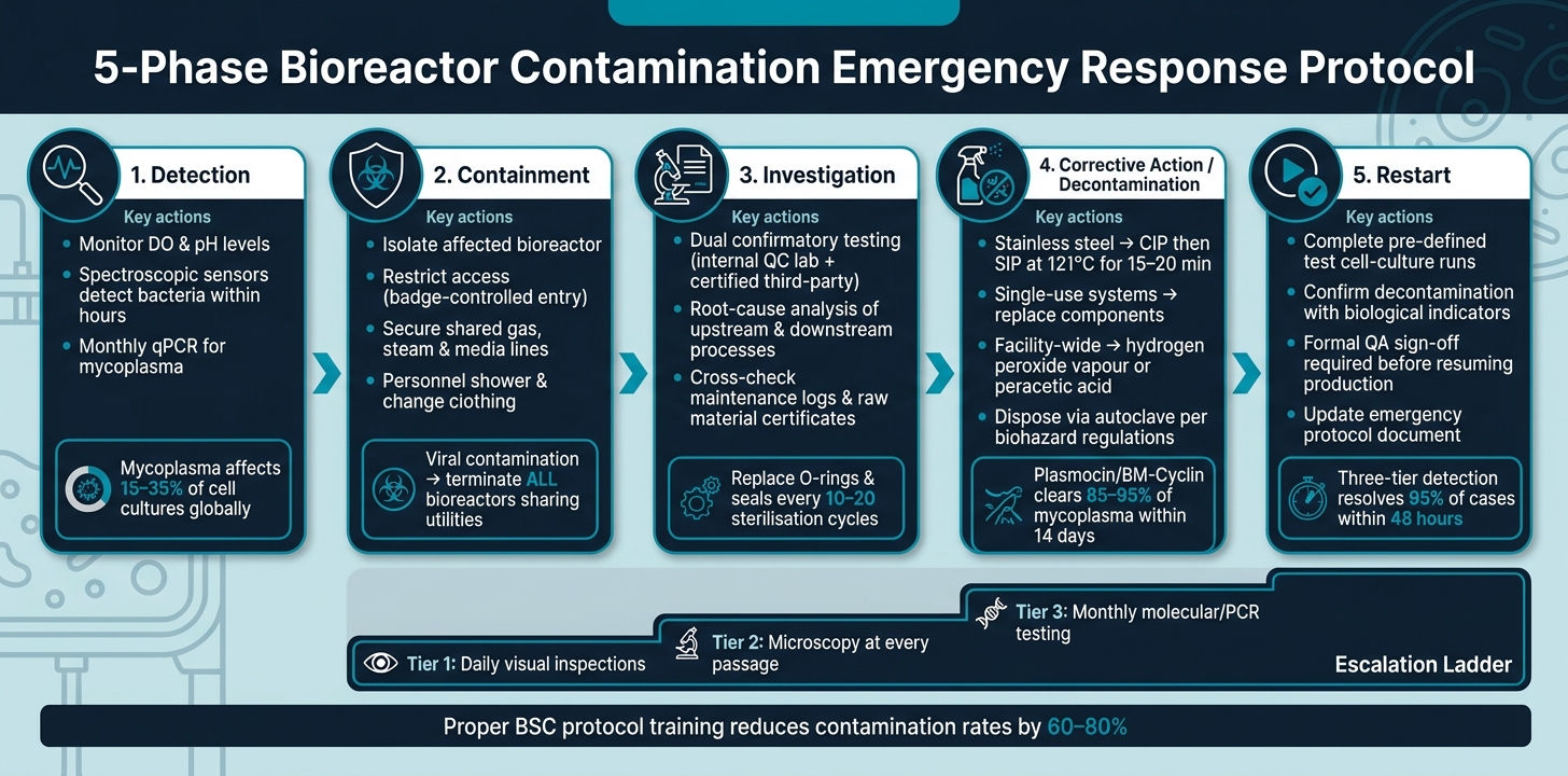 5-Phase Bioreactor Contamination Emergency Response Protocol