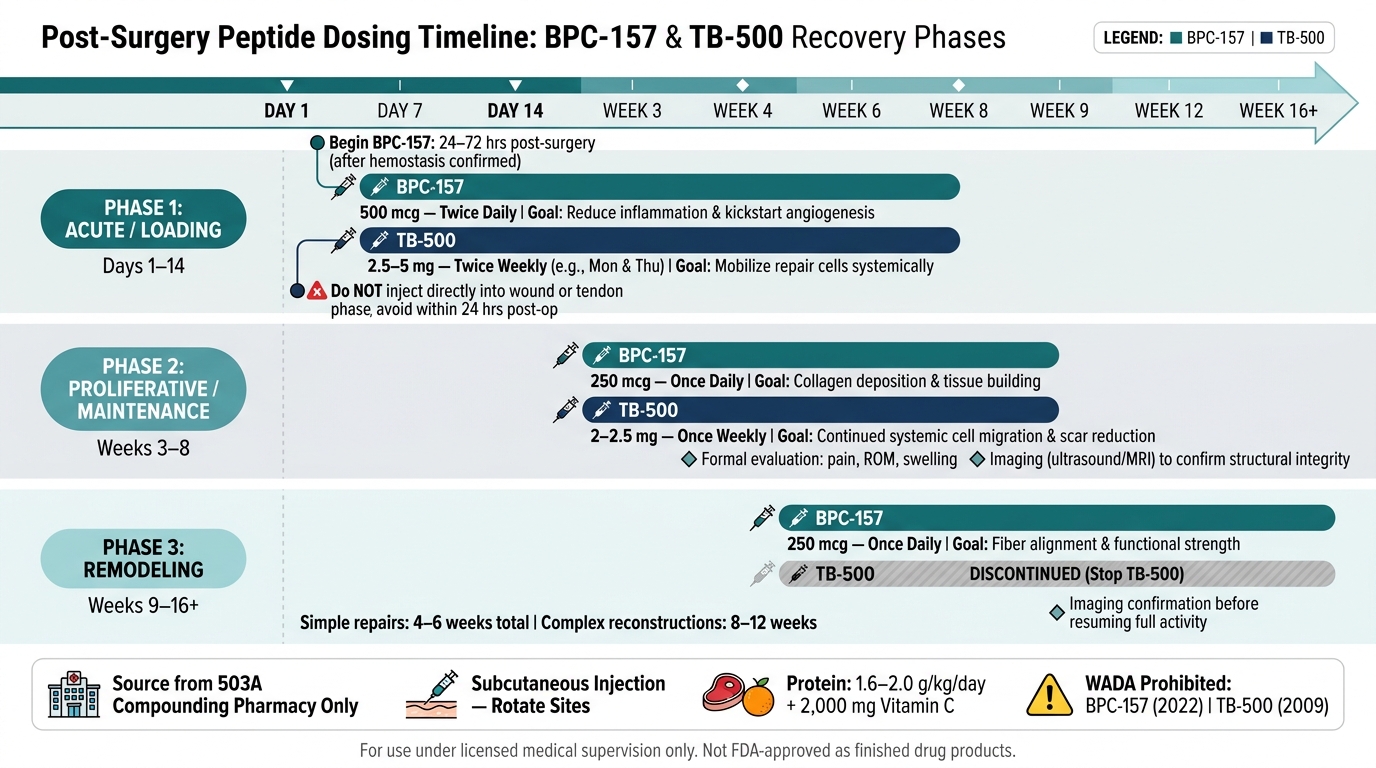 Post-Surgery Peptide Dosing Timeline: BPC-157 & TB-500 Recovery Phases
