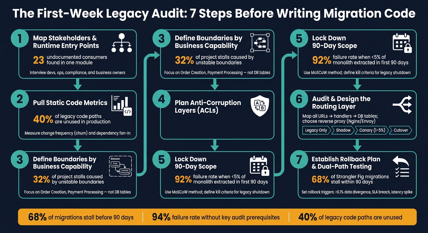 Legacy System Audit: 7-Step Pre-Migration Framework