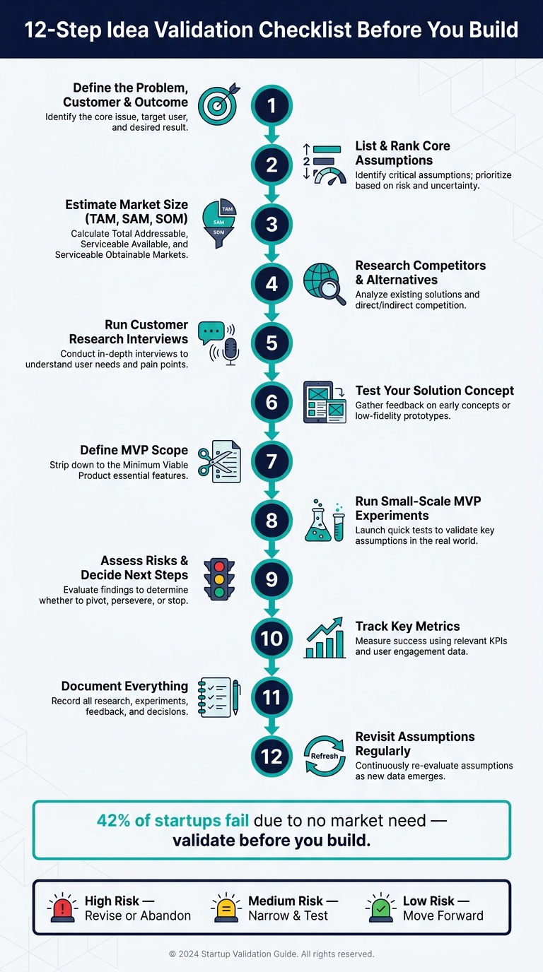 12-Step Idea Validation Checklist Before You Build