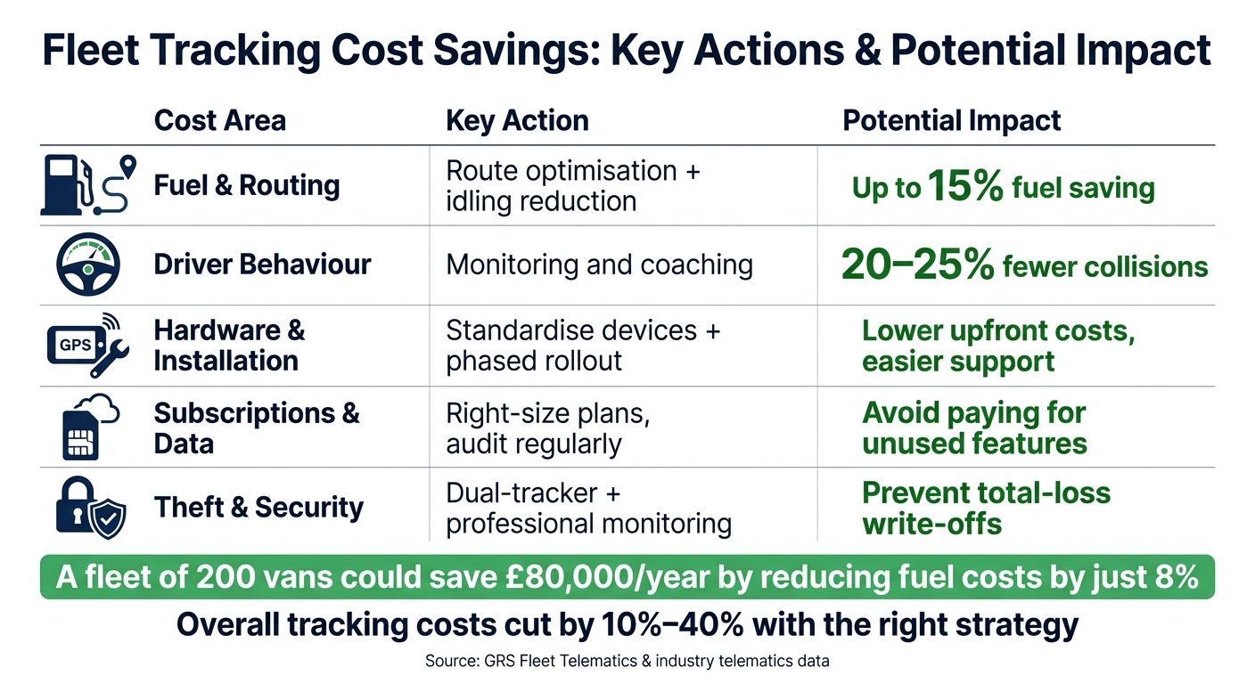 Fleet Tracking Cost Savings: Key Actions & Potential Impact