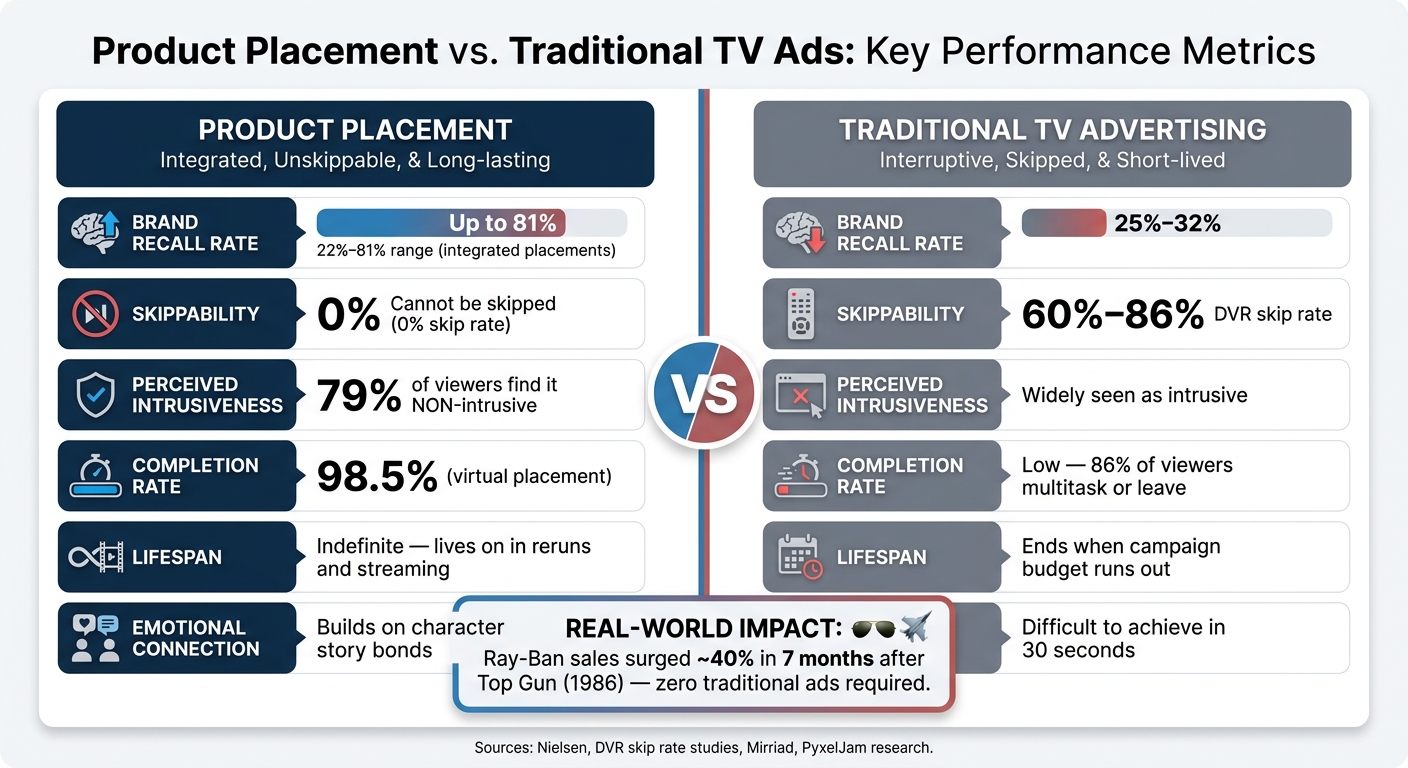 Product Placement vs. Traditional TV Ads: Key Performance Metrics