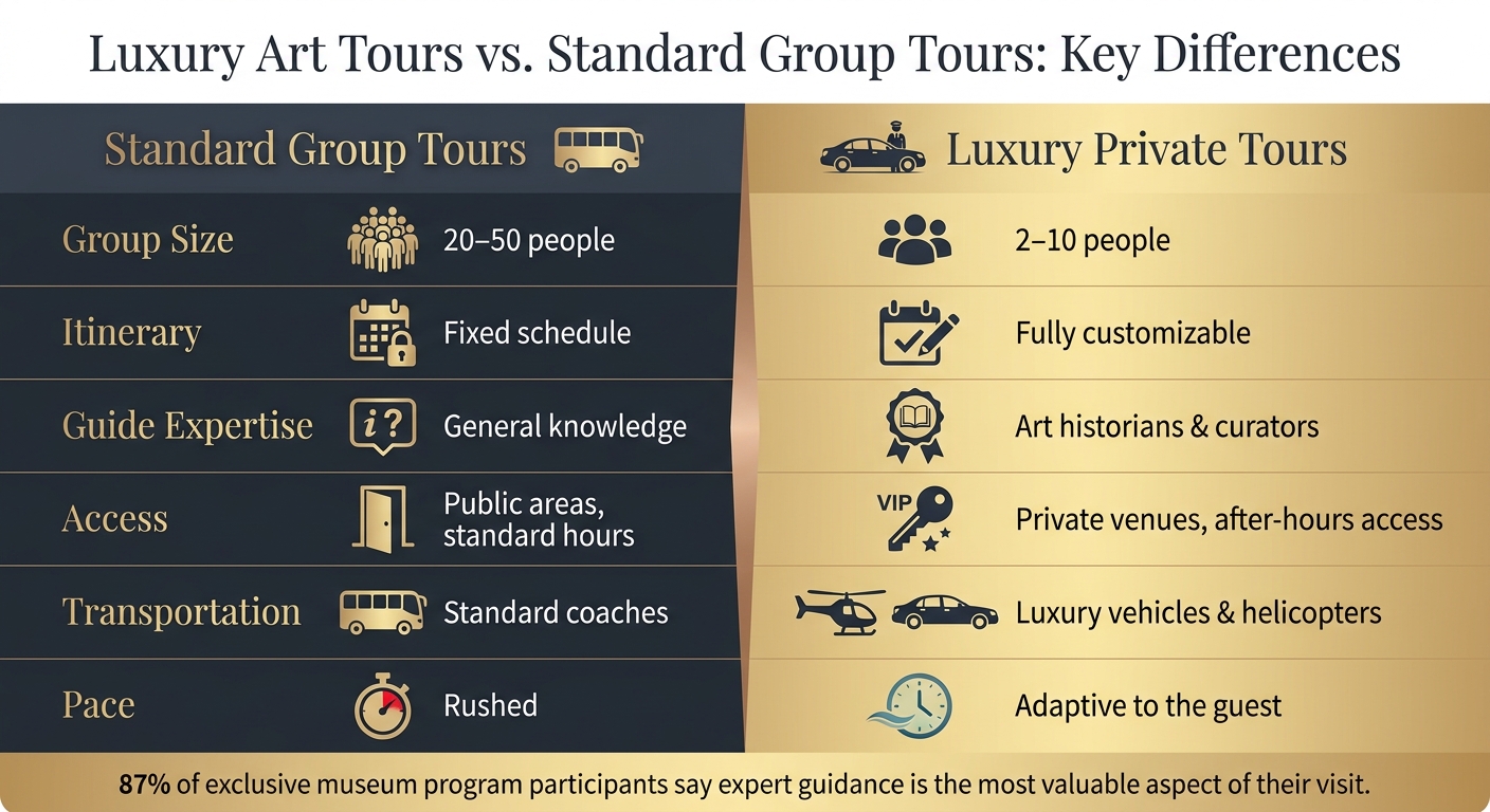 Luxury Art Tours vs. Standard Group Tours: Key Differences