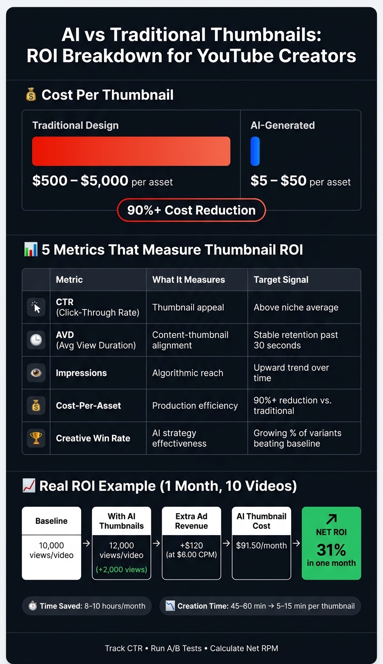 AI vs Traditional Thumbnails: ROI Breakdown for YouTube Creators