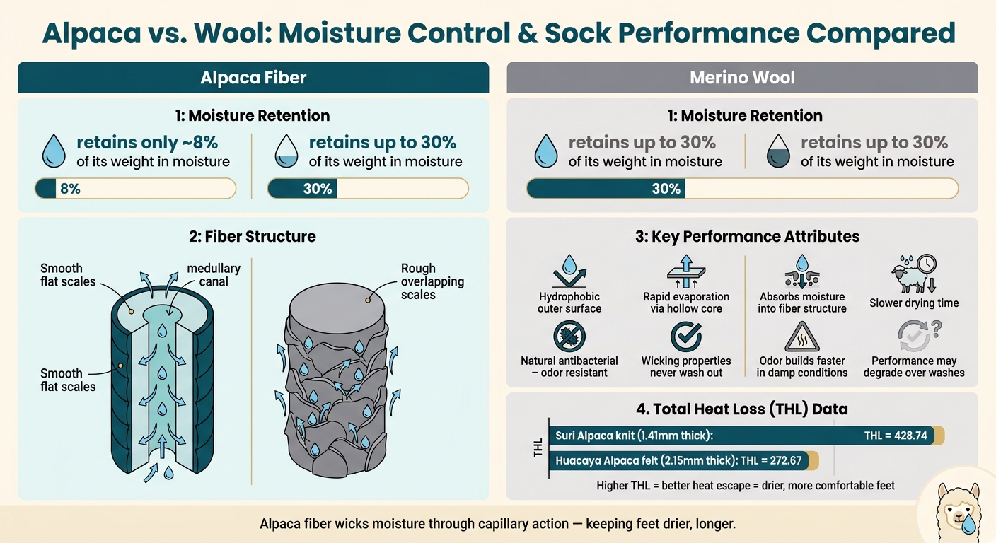 Alpaca vs. Wool: Moisture Control & Sock Performance Compared
