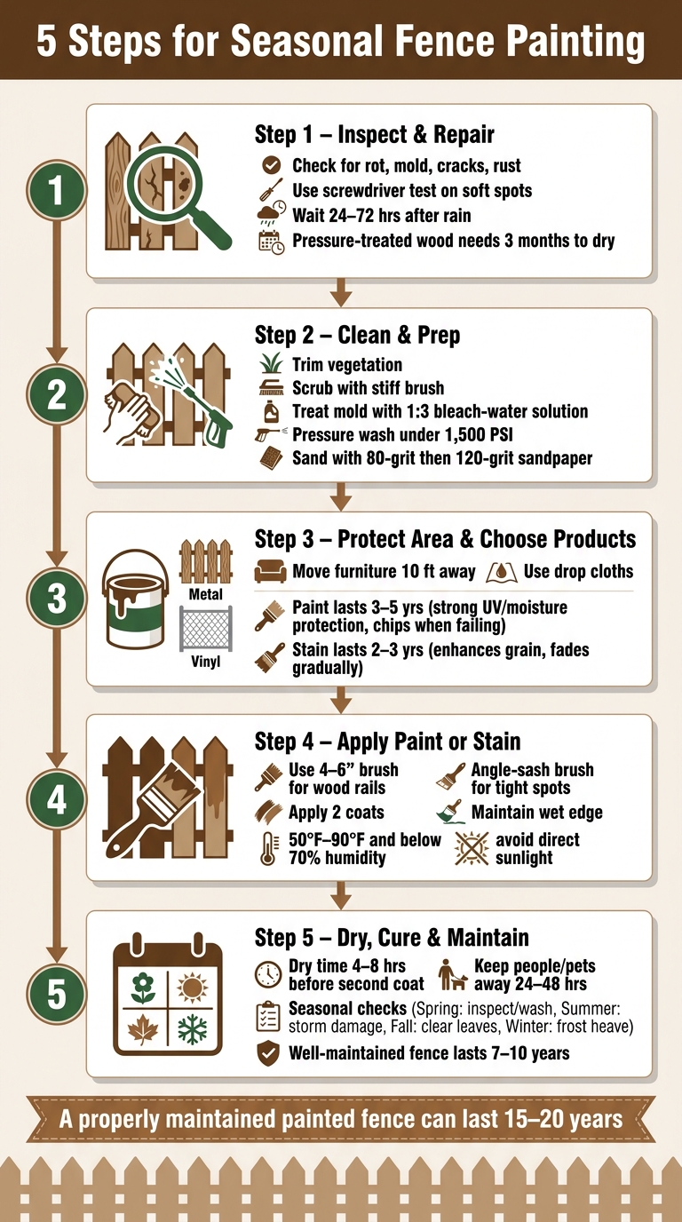 5 Steps for Seasonal Fence Painting: A Complete Visual Guide