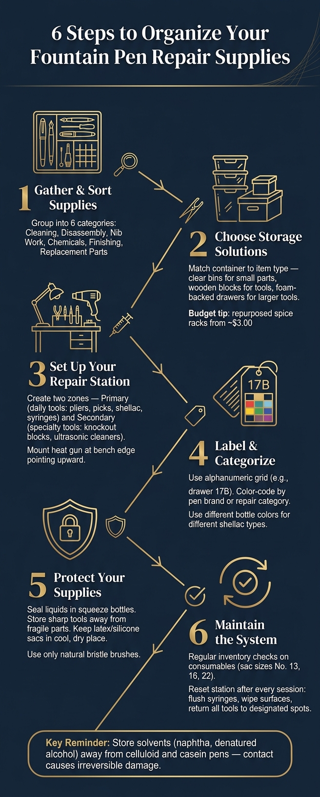 6-Step Fountain Pen Repair Station Setup Guide