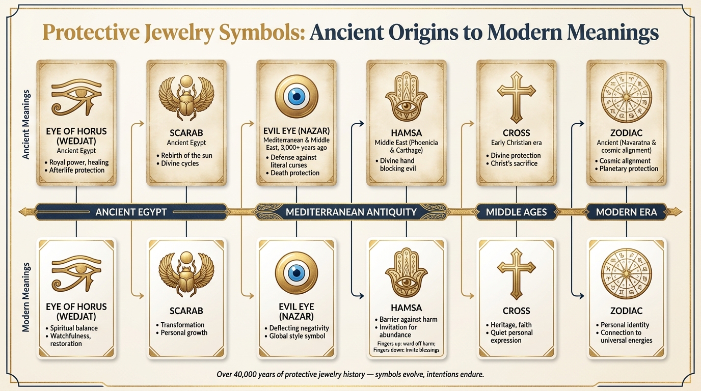 Protective Jewelry Symbols: Ancient Origins to Modern Meanings