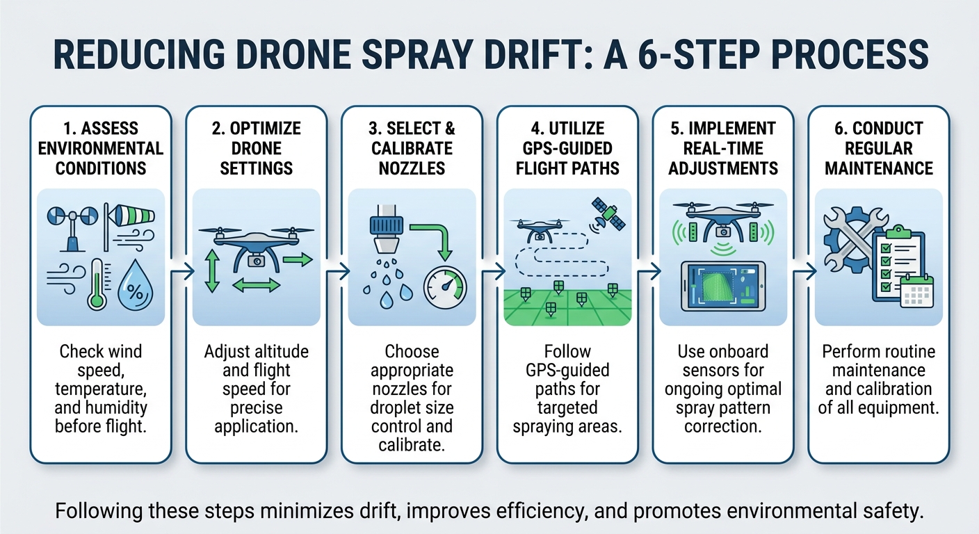 Reducing Spray Drift with Drones: Key Processes