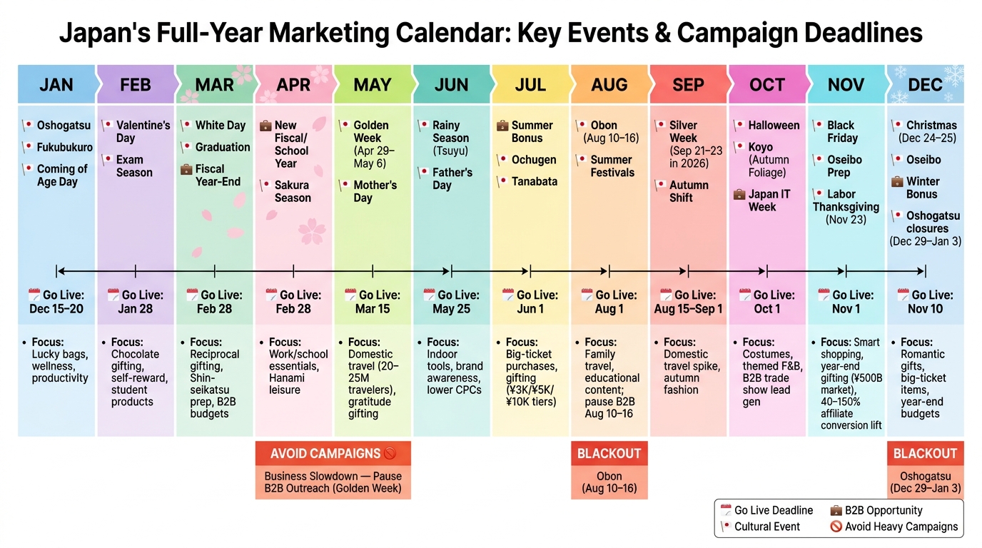 Japan's Full-Year Marketing Calendar: Key Events & Campaign Deadlines