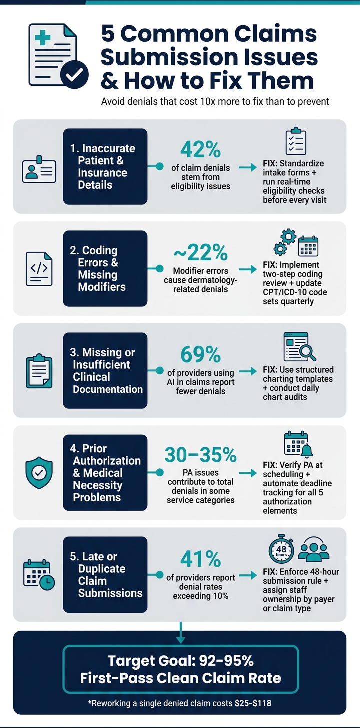 5 Common Claims Submission Issues & Fixes for Clinics