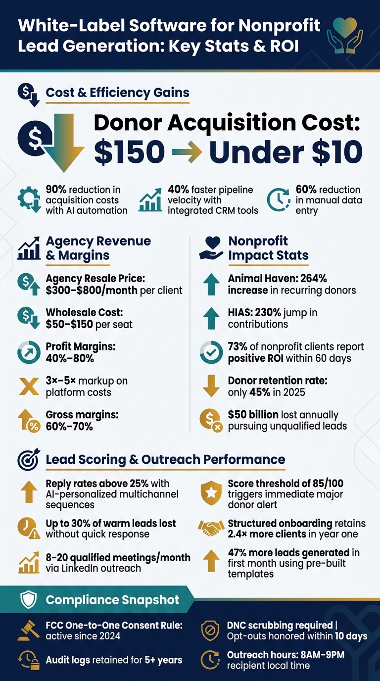 White-Label Nonprofit Lead Gen: Key Stats & ROI at a Glance