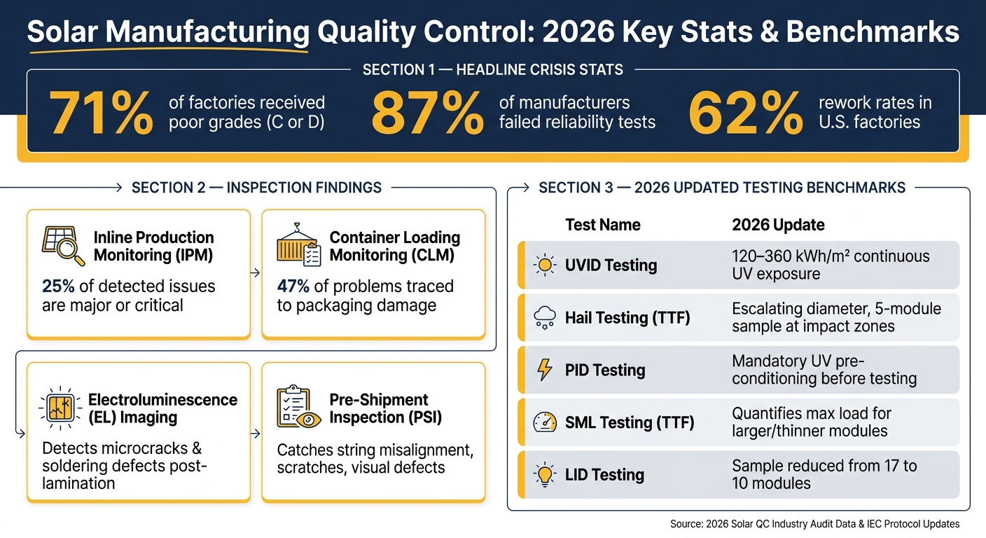 Solar Manufacturing Quality Crisis: 2026 Key Stats & Benchmarks