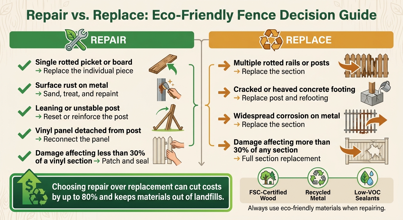 Eco-Friendly Fence Maintenance: Repair vs. Replace Decision Guide
