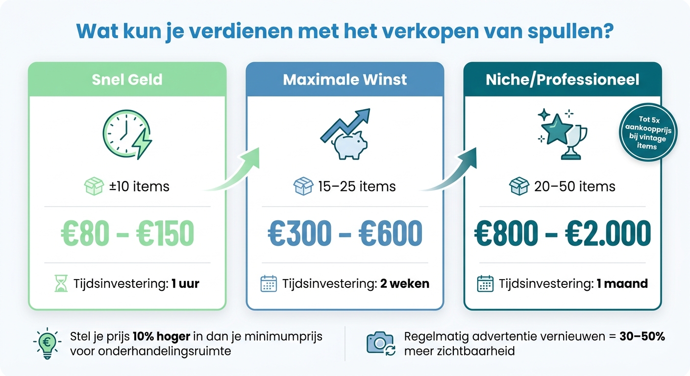 Spullen Verkopen: Opbrengst vs. Tijdsinvestering