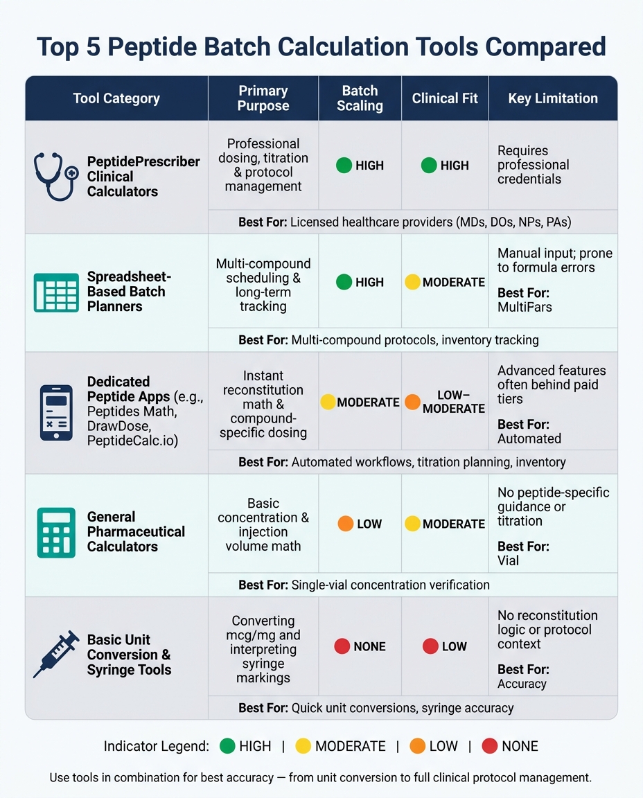 Top 5 Peptide Batch Calculation Tools Compared