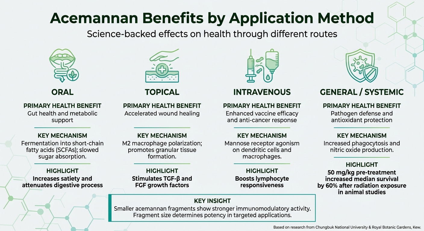 Acemannan Benefits by Application Method: What the Research Shows