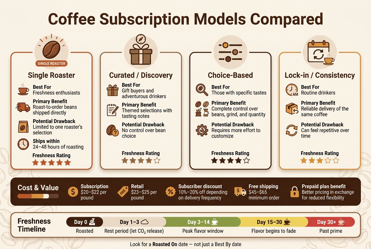 Coffee Subscription Models Compared: Cost, Freshness & Flexibility