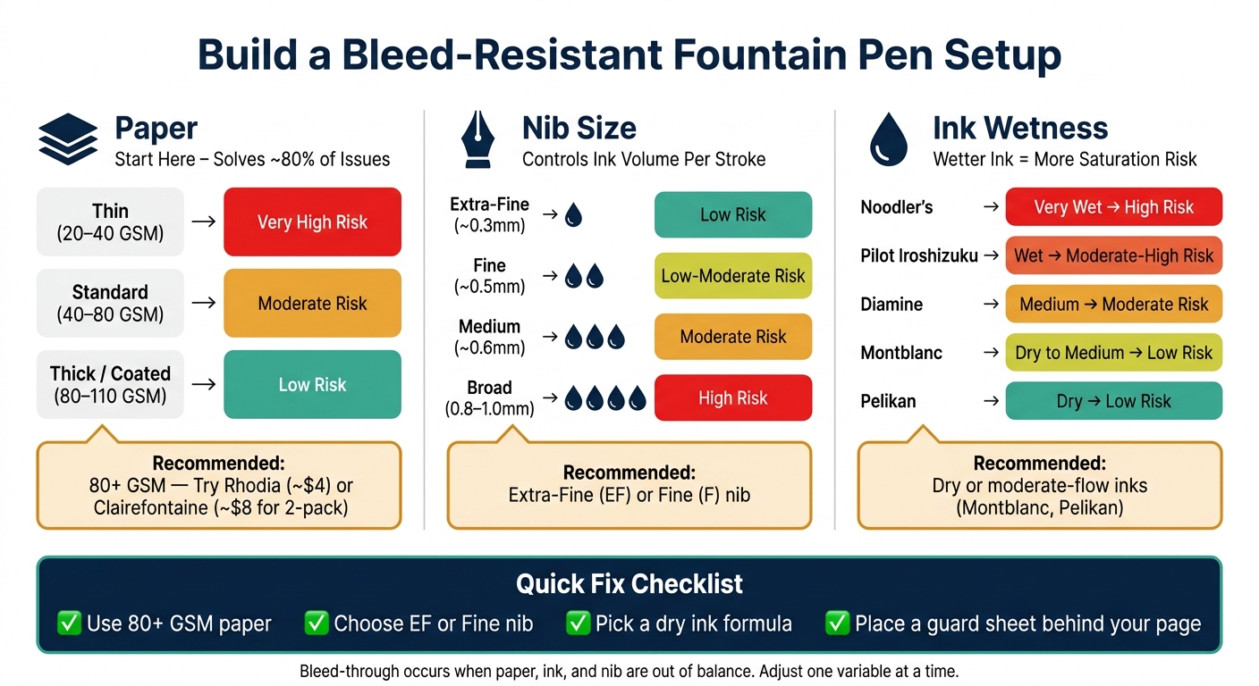 Ink Bleed-Through: Paper, Ink & Nib Comparison Guide