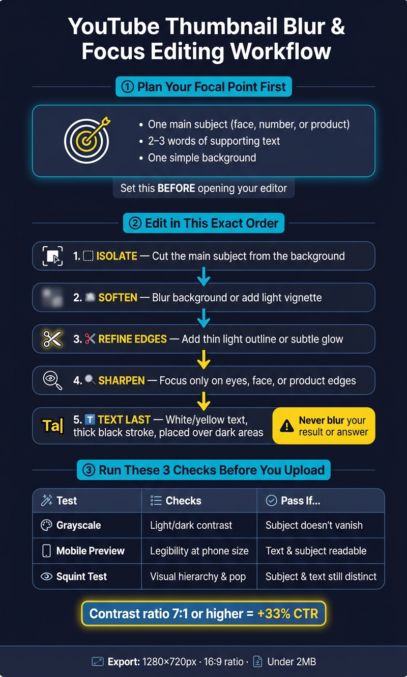 YouTube Thumbnail Blur & Focus Editing Workflow