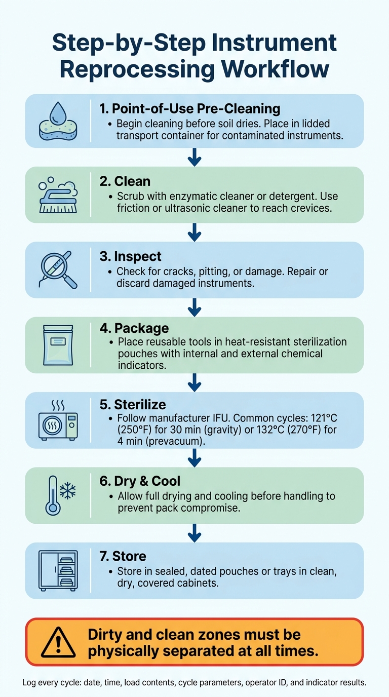 Instrument Reprocessing Workflow for Aesthetic Clinics