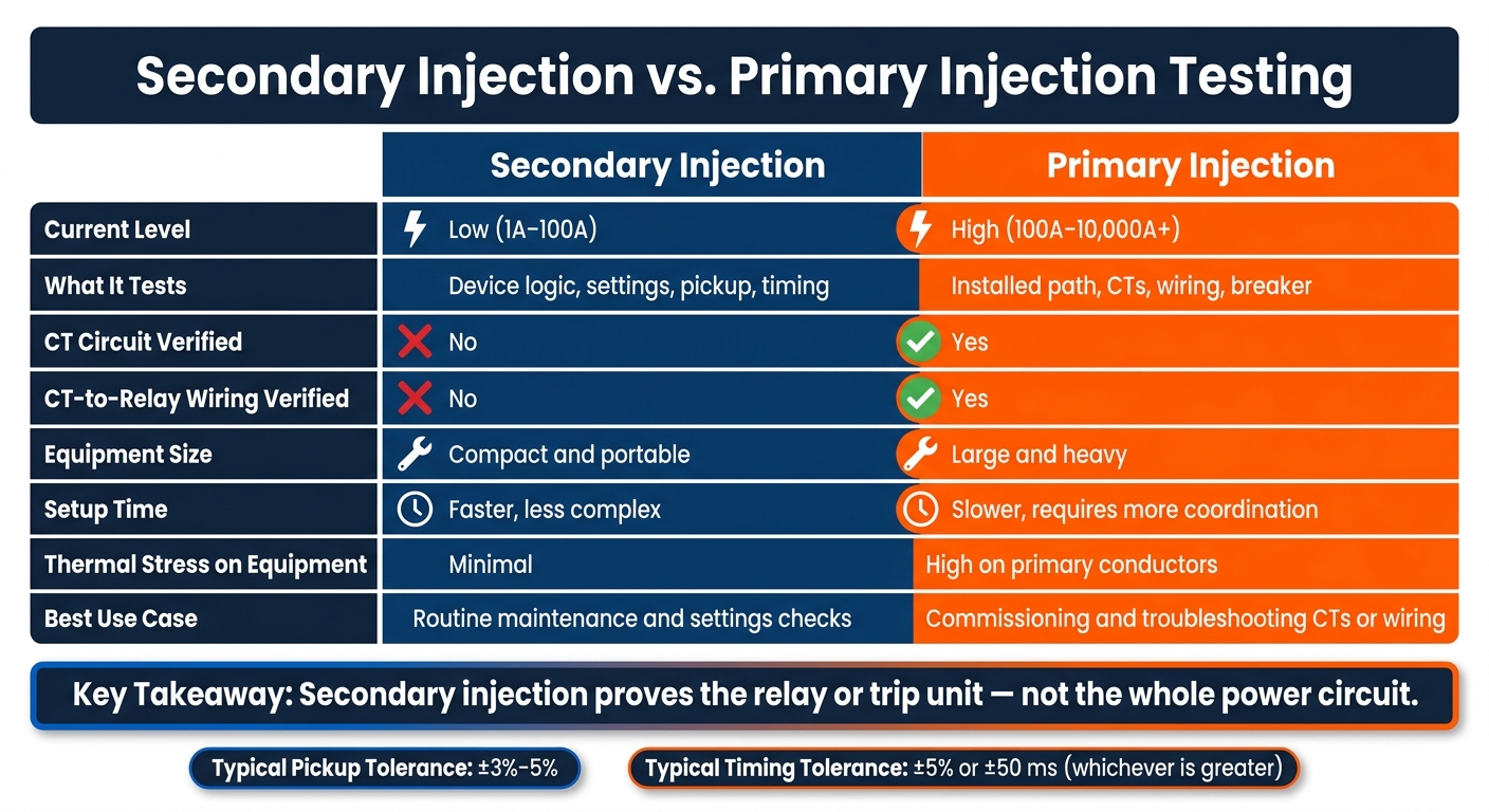 Secondary Injection vs. Primary Injection Testing: Key Differences