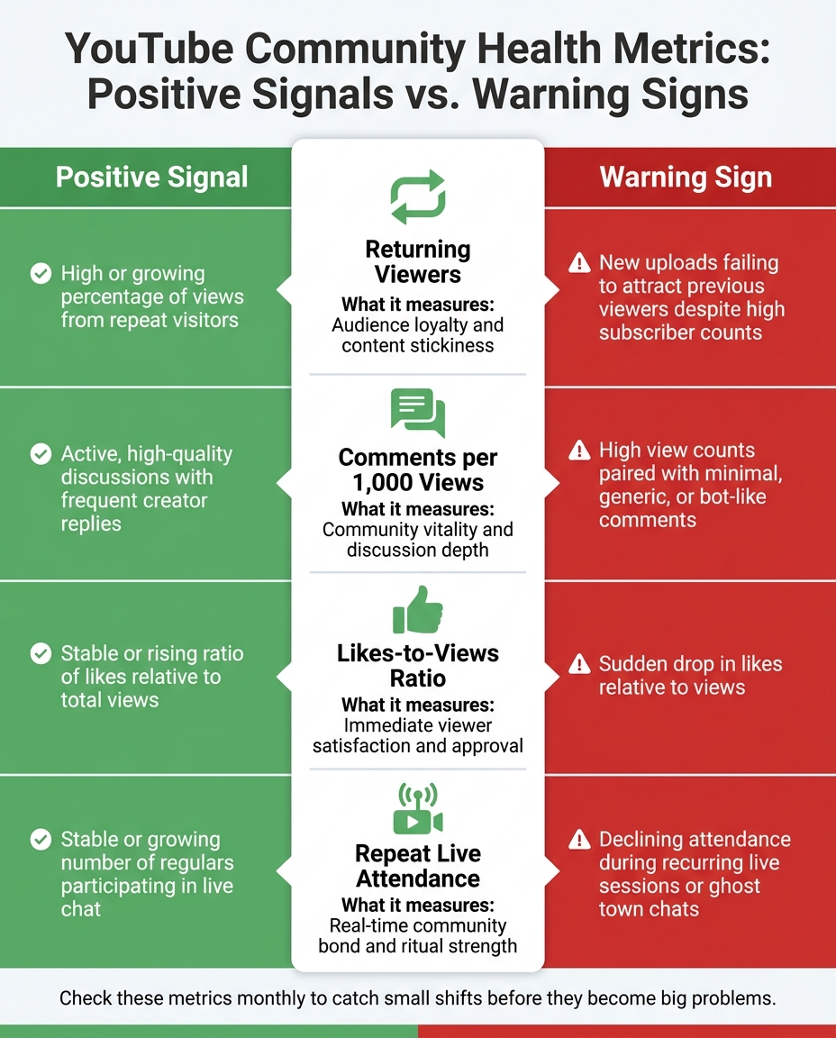 YouTube Community Health Metrics: Positive Signals vs. Warning Signs