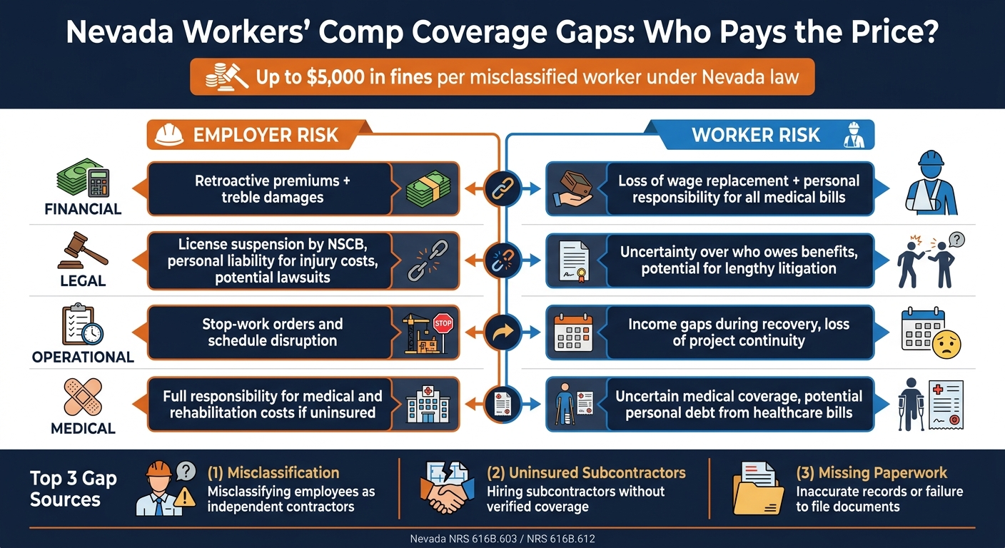 Nevada Independent Contractor Coverage Gaps: Employer vs. Worker Risk