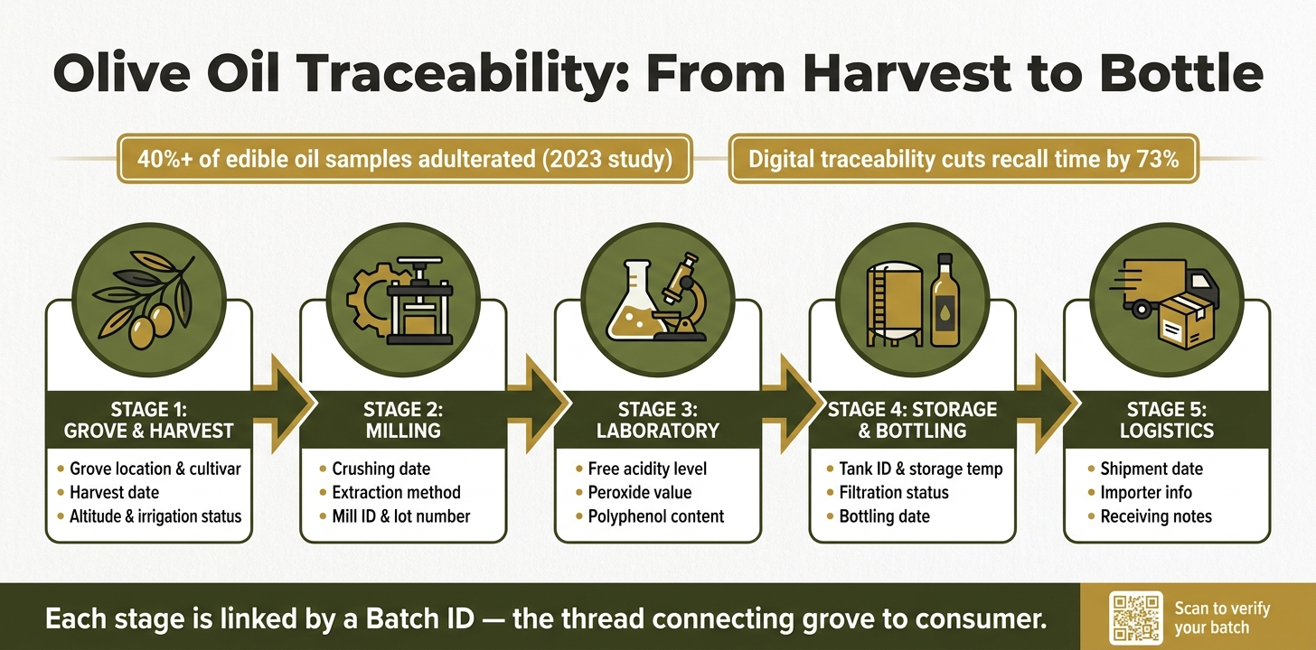 Olive Oil Traceability: From Harvest to Bottle