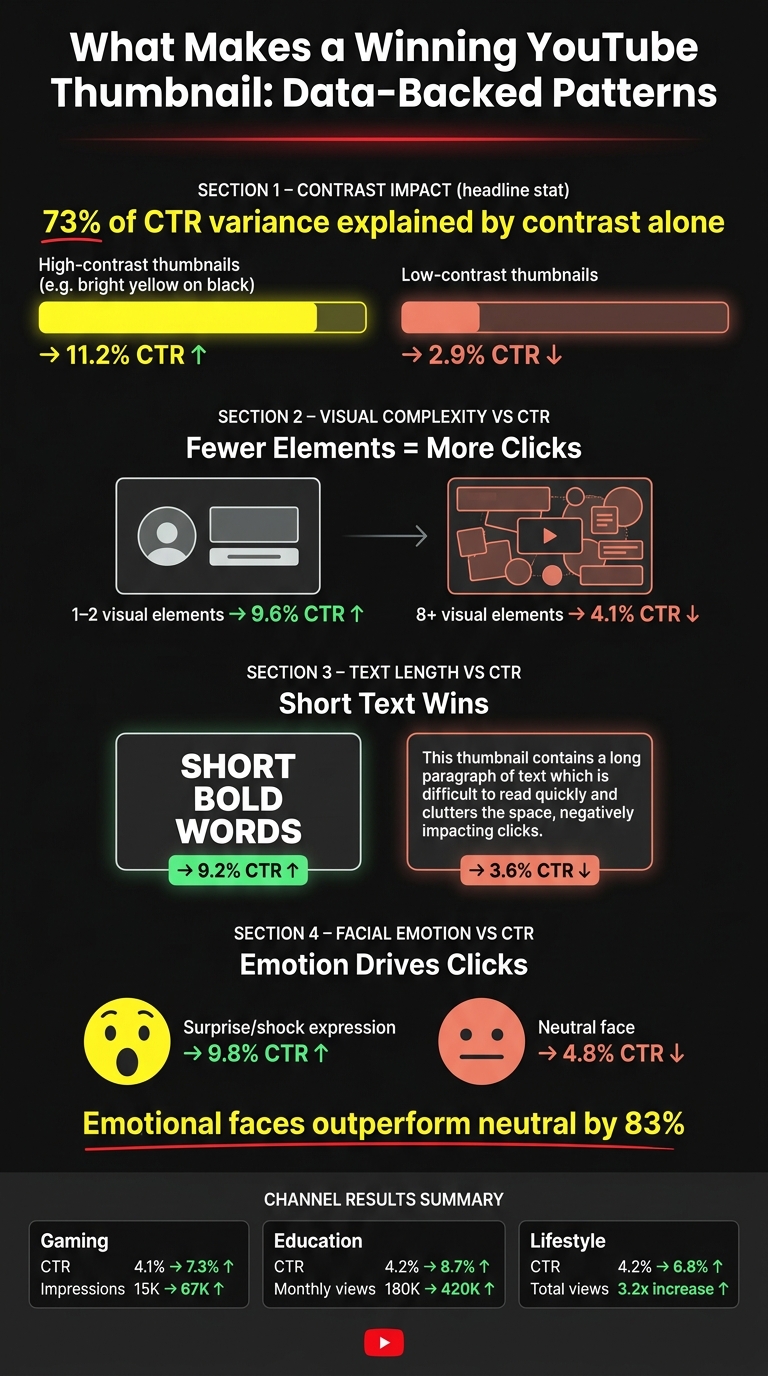 AI Thumbnail Testing: CTR Results & Winning Visual Patterns