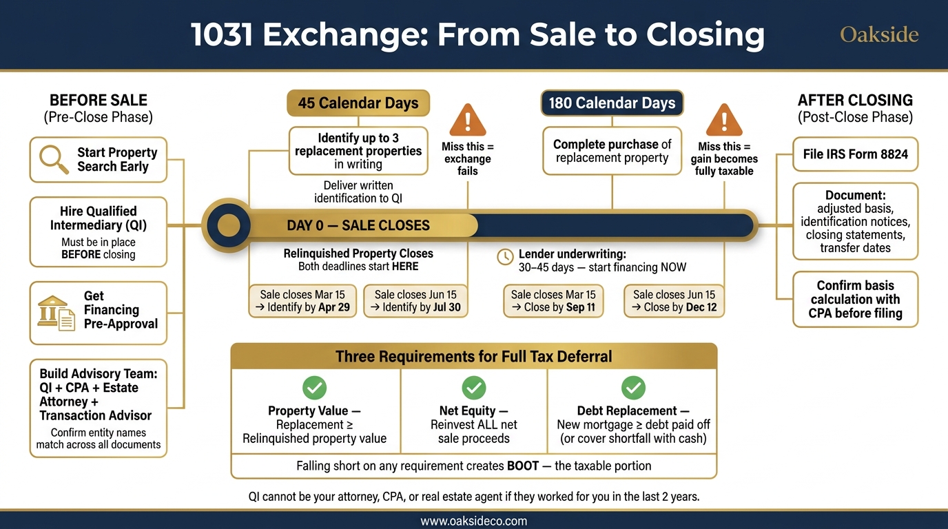 1031 Exchange Timeline for Self-Storage Owners: Key Deadlines & Steps