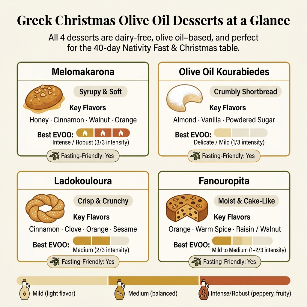 Greek Christmas Olive Oil Desserts: Texture, Flavor & EVOO Guide