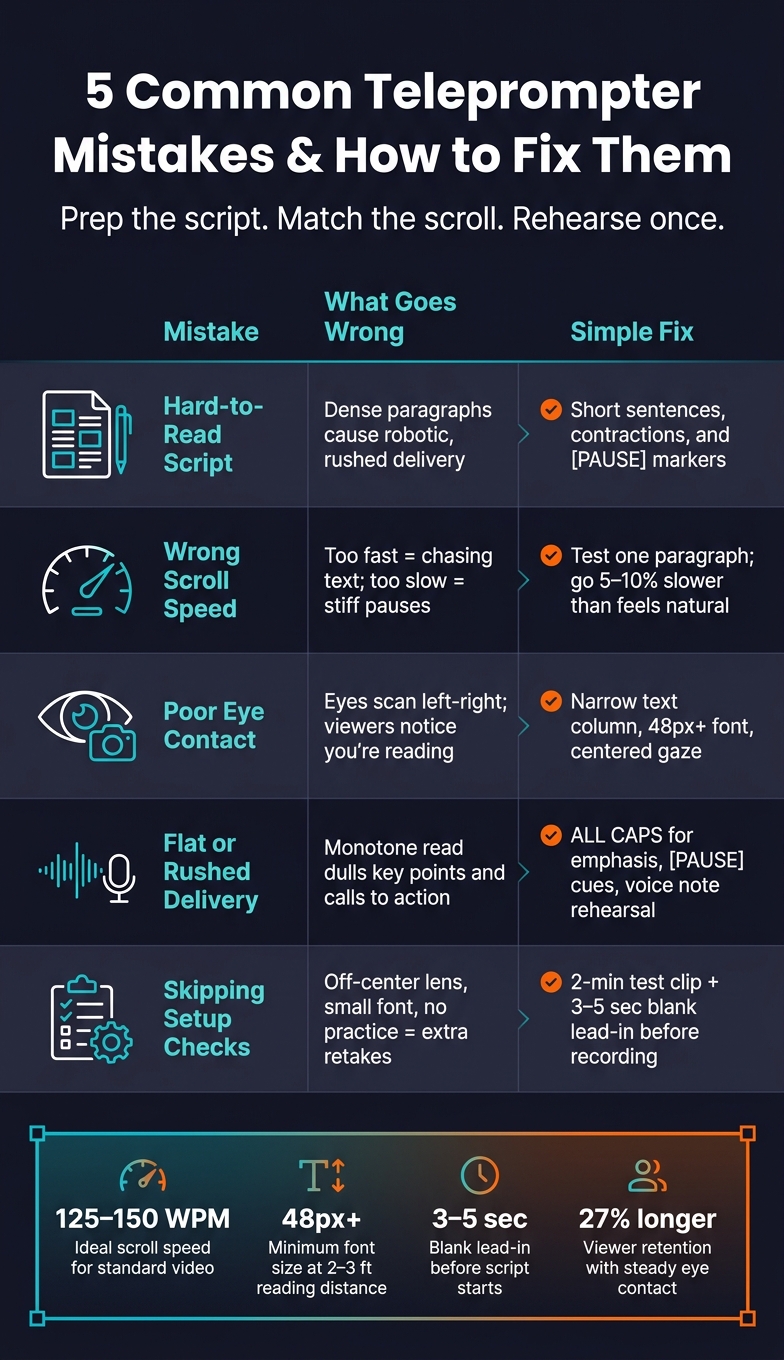 5 Common Teleprompter Mistakes & How to Fix Them