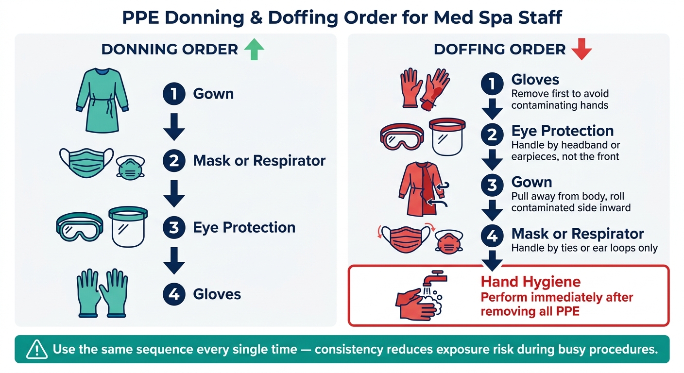 PPE Donning & Doffing Order for Med Spa Staff