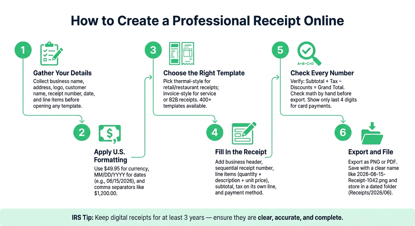 How to Create a Professional Receipt Online: Step-by-Step