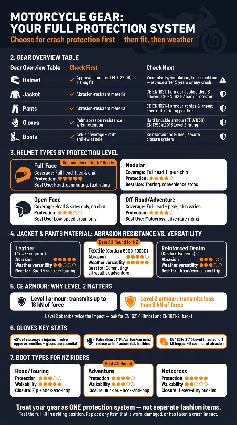 Motorcycle Gear Guide: Protection Levels & Key Safety Checks
