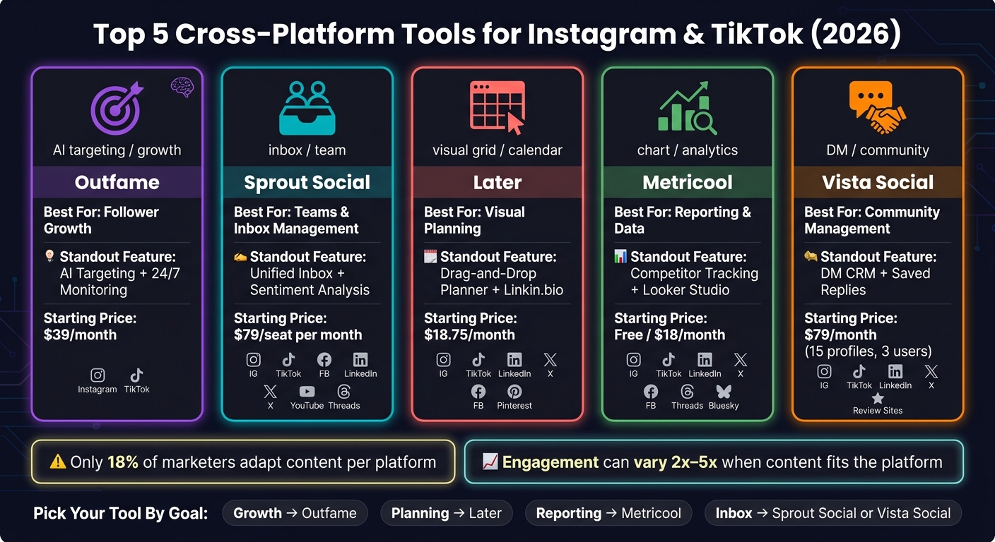 Top 5 Cross-Platform Tools for Instagram & TikTok (2026 Comparison)