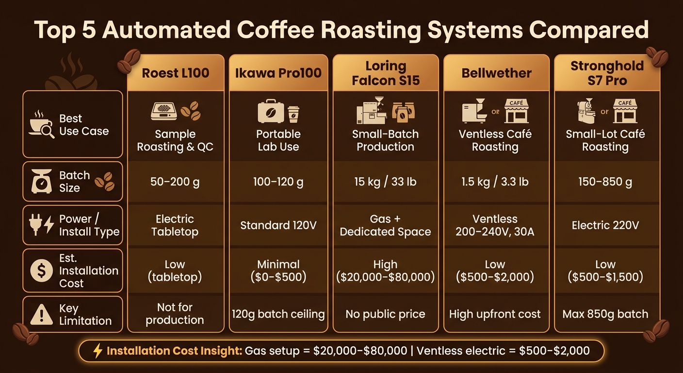 Top 5 Automated Coffee Roasting Systems Compared