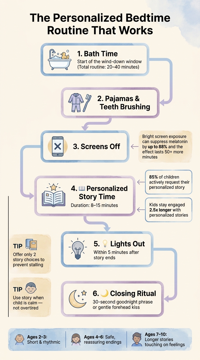 Calm Bedtime Routine with Personalized Stories for Kids Ages 3–6