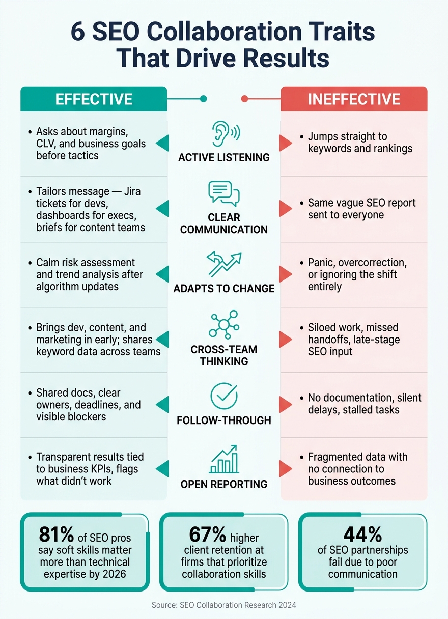 6 SEO Collaboration Traits: Effective vs. Ineffective Behaviors