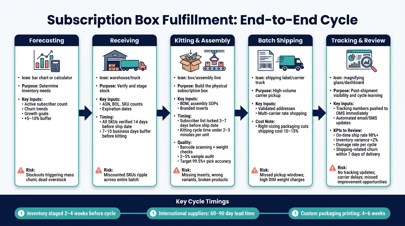 Subscription Box Fulfillment Process: 5 Stages from Forecast to Review