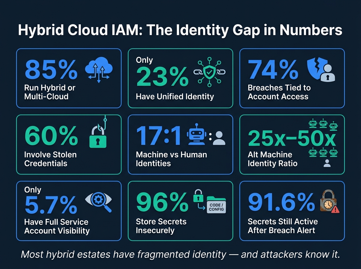 Hybrid Cloud IAM: Key Statistics &amp; Security Gaps