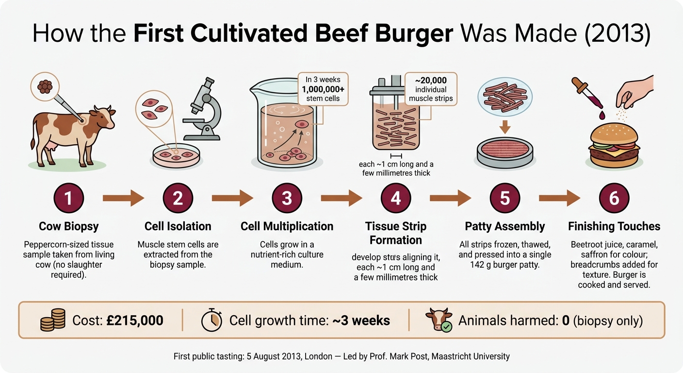 How the First Cultivated Beef Burger Was Made (2013)