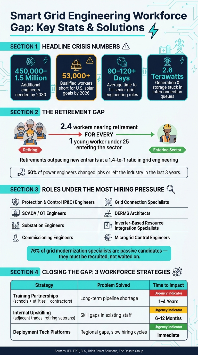 Smart Grid Engineering Workforce Gap: Key Stats & Solutions 2024–2030