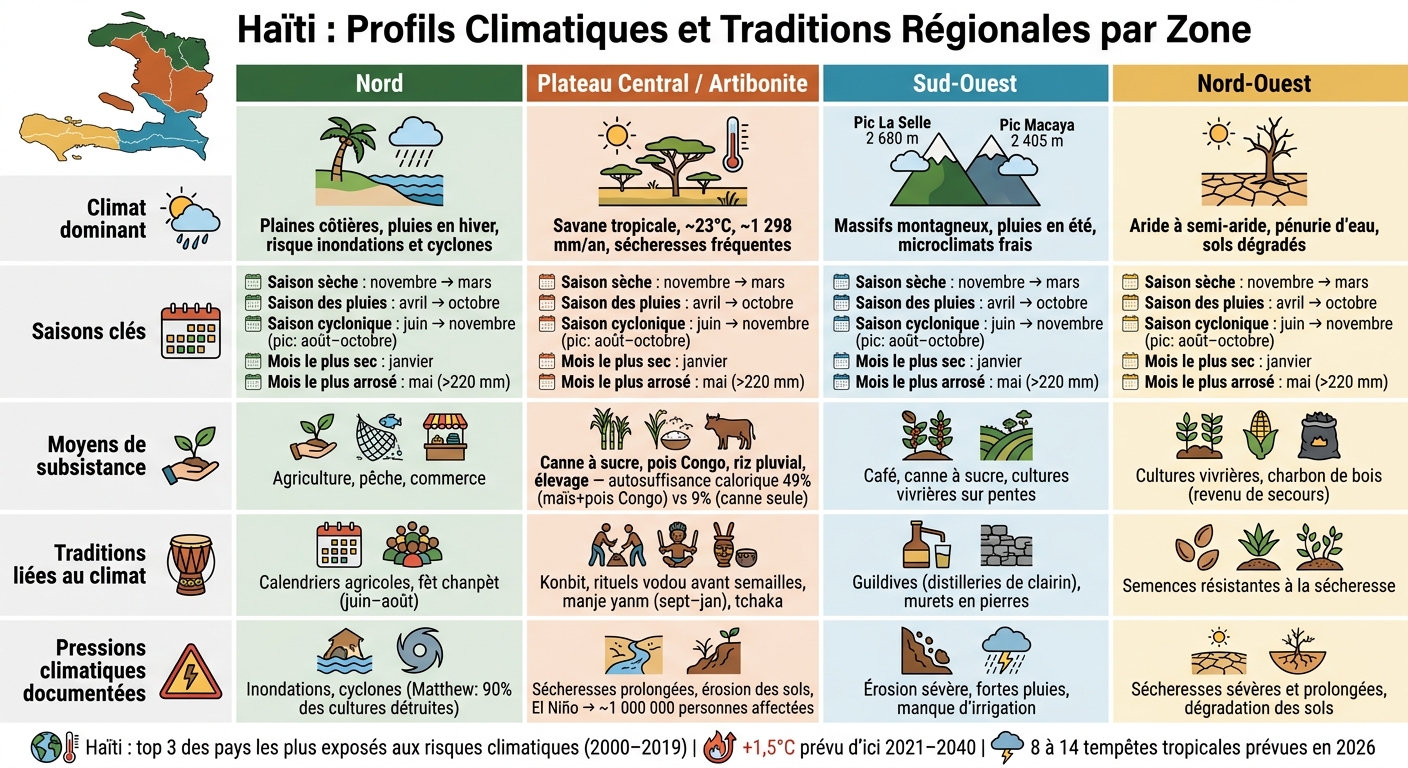 Haïti : Profils Climatiques et Traditions Régionales par Zone