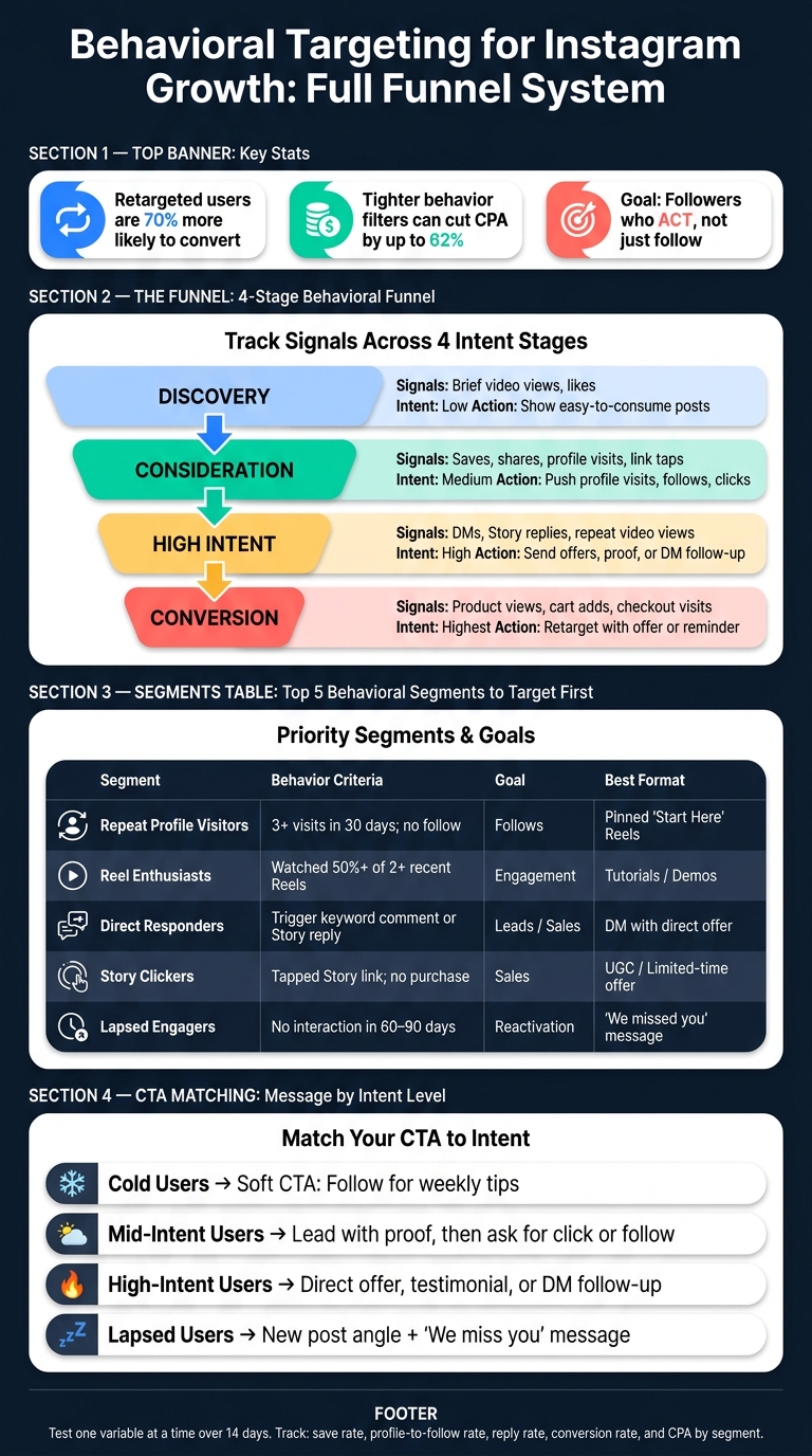 Behavioral Targeting for Instagram Growth: Full Funnel System