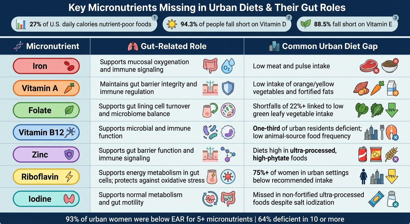 Micronutrients, Gut Roles & Urban Diet Gaps Explained