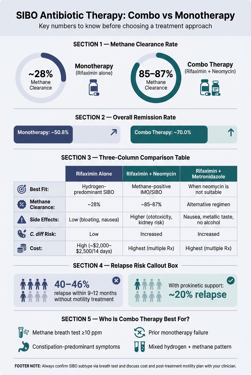SIBO Combo Therapy vs Monotherapy: Key Stats & Tradeoffs