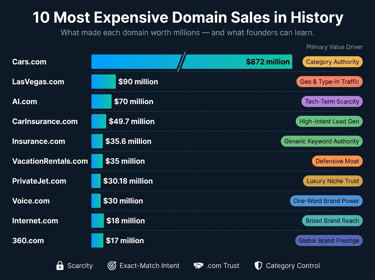 10 Most Expensive Domain Sales in History: Price & Value Drivers